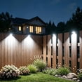 thumbnail image 1 of LiUMX Solar Powered Outdoor Step Light, Black Plastic Mini Wall Lamp with Auto Light Sensor, Waterproof Drill-Free Mount for Courtyards, Balconies, Patios, 1 of 6