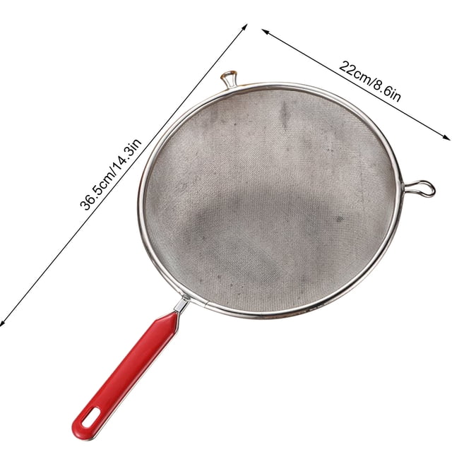 LiUMX Stainless Steel Handheld Flour Sieve | Double Ear Handle Sifter for Baking | Fine Mesh Strainer for Flour, Powder & Cocoa | Kitchen Baking Gadget | 1-Pack