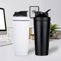 LiUMX Stainless Steel Protein Shaker Bottle with Whisk Ball | 500ml Insulated Mixers Cup for Protein Powder & Workout Supplements | Leak-Proof Lid