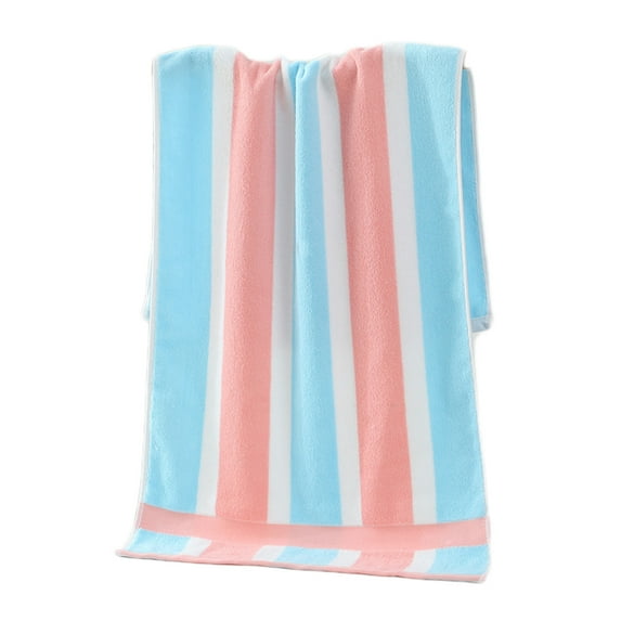 LiUMX Striped Cotton Bath Towel - Ultra Absorbent 28.7x13.3in Hand/Face Towel - Soft & Quick-Dry for Gym, Spa & Travel - Multi-Color Options