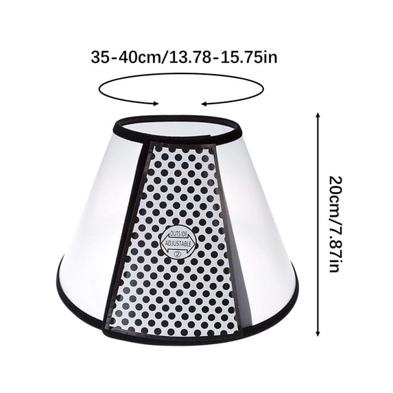 LiUMX Universal Dog Cat Recovery Cone, Soft Flexible Protective E-Collar, Breathable Veterinary Cone for Pet Wound Healing, Licking Prevention, and Skin Protection