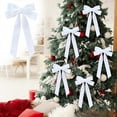 thumbnail image 1 of LiUMX 1 PCS Velvet Christmas Bows for Gift Wrapping | Soft Fabric Holiday Decorations | Reusable Tree & Present Toppers | Red Bows, 1 of 5