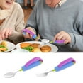thumbnail image 1 of LiUMX Weighted Utensils for Hand Arthritis | Eating Utensils with Adjustable Angle & Ergonomic Handle | Stainless Steel Spoon & Fork for Limited Mobility, 1 of 2