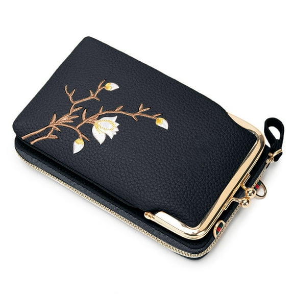 LiUMX Women's Leather Sling Bag | Crossbody Body Wallet with Phone Pocket | Adjustable Strap, Multiple Card Slots & Zippered Compartments | 18x11x5cm Compact Purse