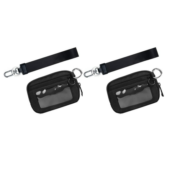 LiUMX Women's Waterproof Nylon Wristlet Wallet | Zip Card Case with ID Window & Keychain | Multi-Functional Compact Purse for Cards, Cash, Keys