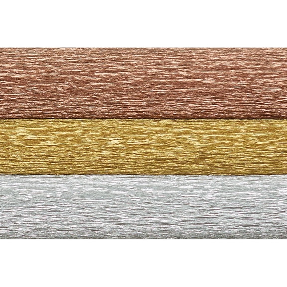 Lia Griffith Extra Fine Crepe Paper, Assorted Metallic, 3 Sheets