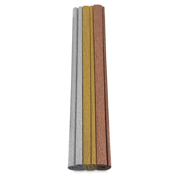 Lia Griffith Extra Fine Crepe Paper, Assorted Metallic, 3 Sheets