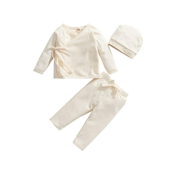Liacowi 3Pcs Newborn Infant Baby Girls Clothes Long Sleeve Tops Pants Hat Autumn Outfits Clothing