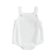 thumbnail image 1 of Liacowi Baby Boy Girl Overalls Sleeveless Solid Color Knit Rompers Newborn Infant Clothes, 1 of 9