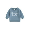 thumbnail image 1 of Liacowi Baby Boys Girls Halloween Outfits 3 6 12 18 24 Months Infant Autumn Winter Sweatshirts Long Sleeve Round Neck Letter Print Pullovers Infant Fall Loose Fit Tops, 1 of 8