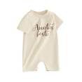 thumbnail image 1 of Liacowi Baby Boys Girls Romper 3M 6M 12M 18M Infant Round Neck Short Sleeve Letter Print Jumpsuit Newborn Summer One Piece Clothes, 1 of 9