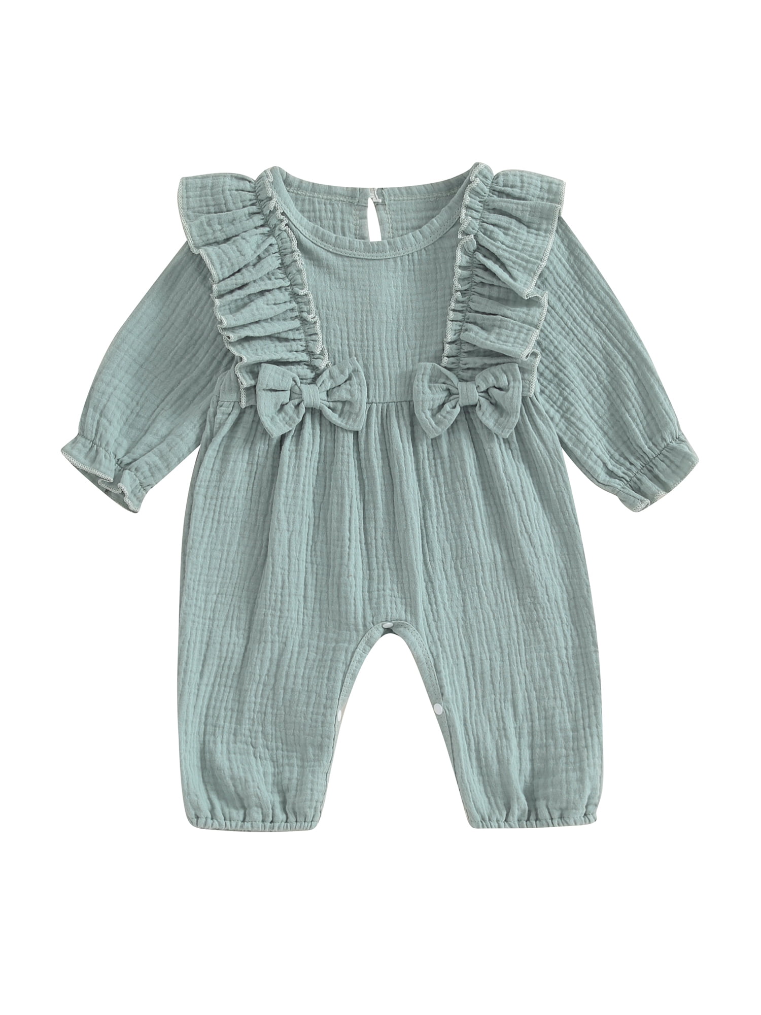 Liacowi Baby Girl Clothes 3 6 9 18 Months Infant Jumpsuit Ruffle Long