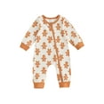 thumbnail image 1 of Liacowi Baby Girls Boys Clothes Infant Fall Christmas Jumpsuit Long Sleeve Crew Neck Gingerbread Man Print Romper 0-18M, 1 of 8