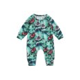 thumbnail image 1 of Liacowi Baby Girls Boys Footies Rompers Halloween Clothes Pumpkin Skull Print Crew Neck Zip Long Sleeve Toddler Fall Bodysuits, 1 of 9