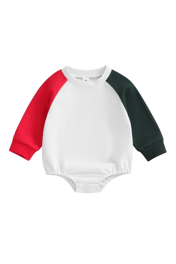 Baby Girls Fall Romper Raglan Long Sleeve Contrast Color Bodysuits 3 6 12 18 Months Newborn Spring Autumn Onesie Infant Warm Clothes