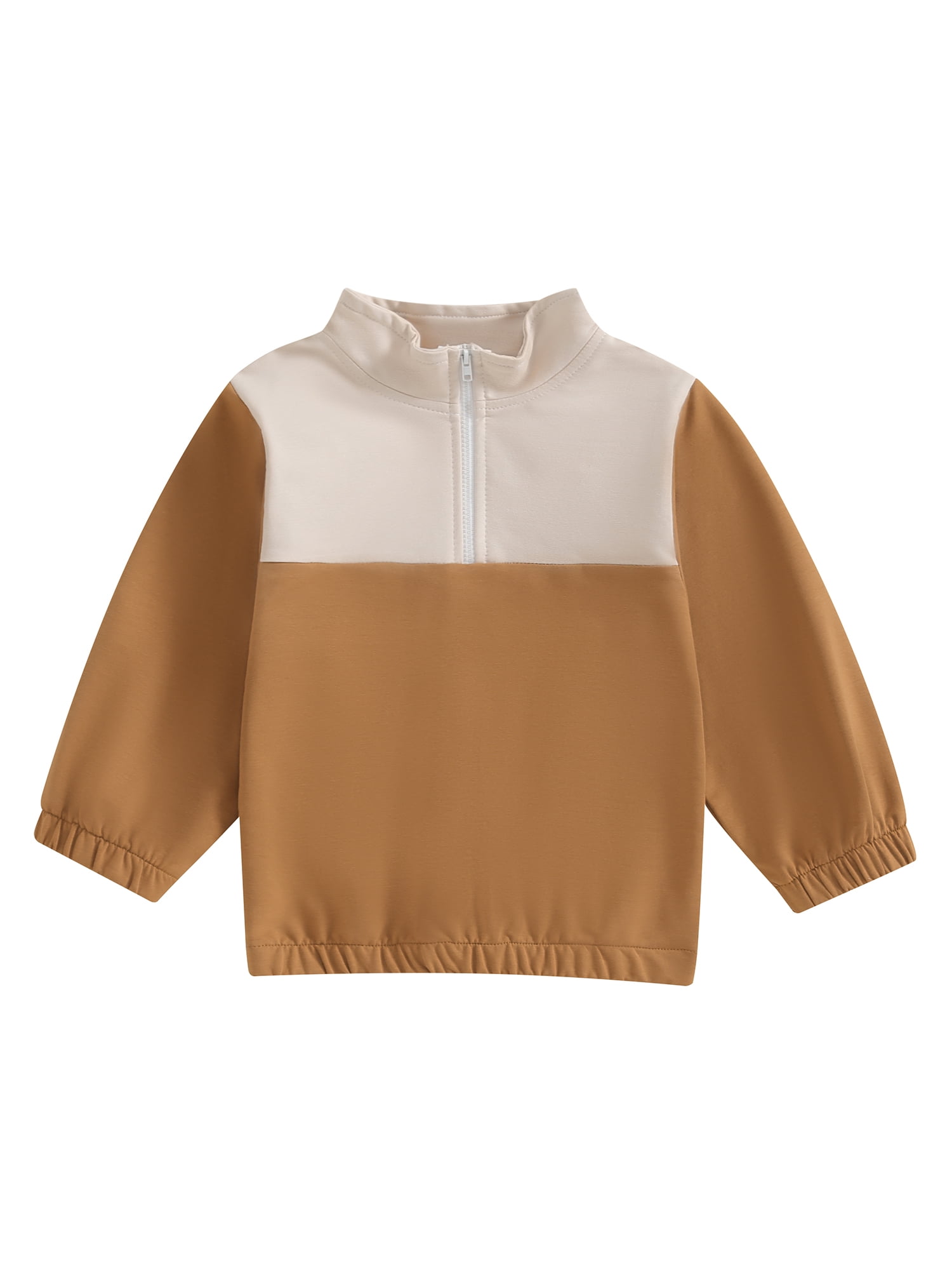 Long Sleeve Stand Collar Zipper Contrast Sweatshirt Long Sleeve Stand Collar Zipper Contrast Sweatshirt