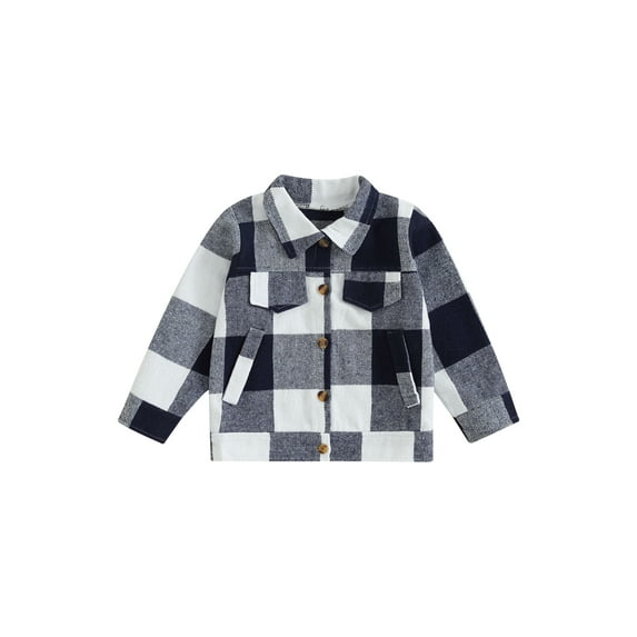 Liacowi Little Boys Girl Shirt Jacket 3T 4T 5T 6T 7T Kids Boys Girl Clothes Plaid Print Long Sleeve Button Cardigan Winter Coat Child Spring Fall Outwear
