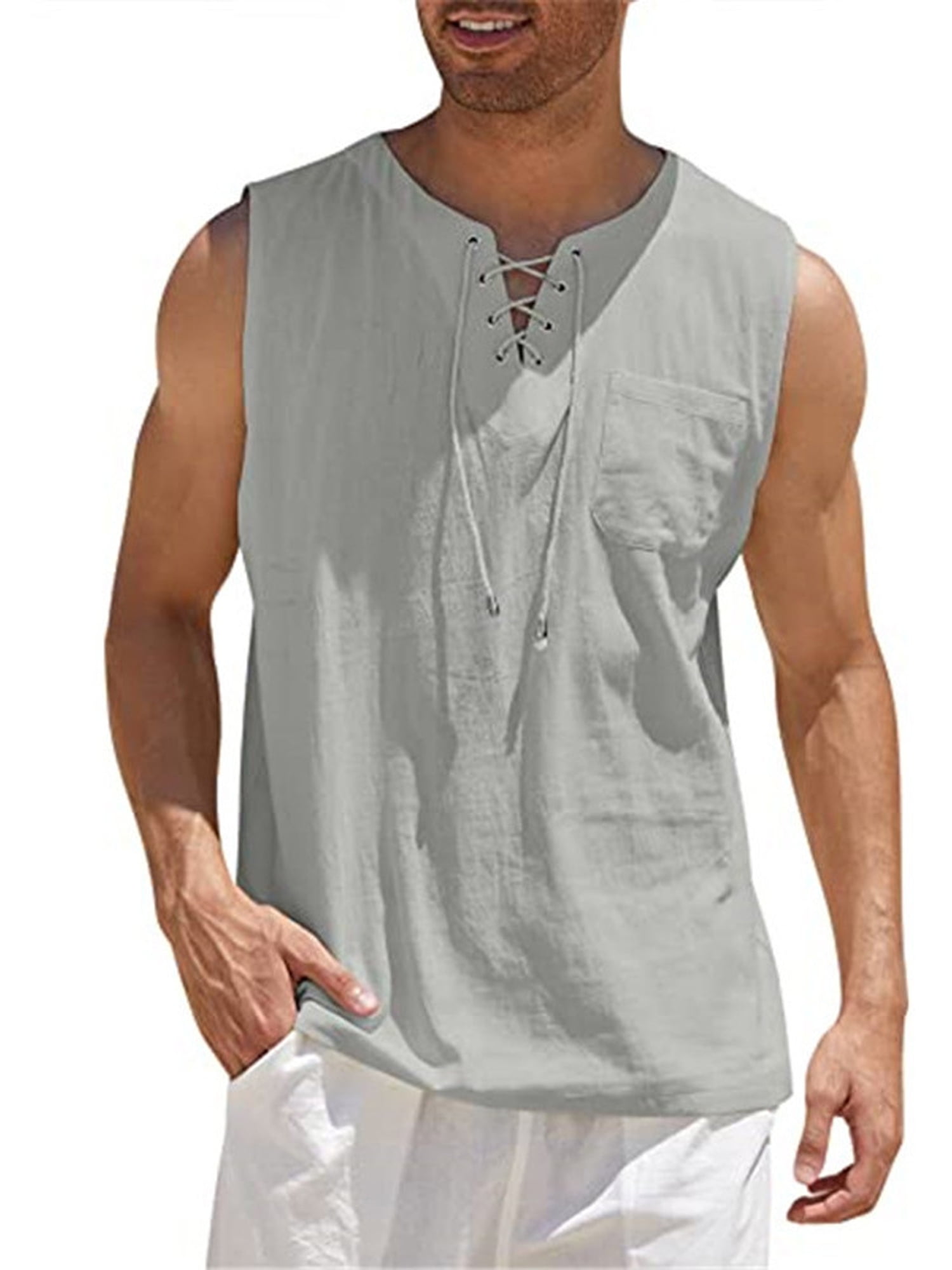 white linen tank tops