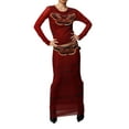 thumbnail image 1 of Liacowi Sexy 2 Piece Skirt Set for Women Long Sleeve Crop Tops Long Skirts Outfit Trendy Streetwear Sets, 1 of 8