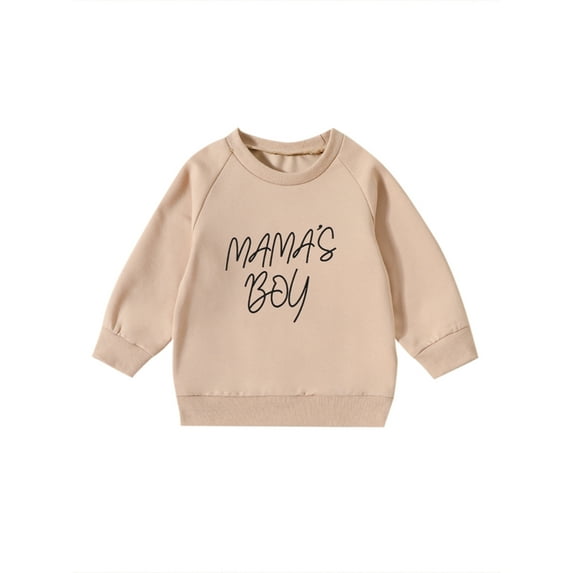 Liacowi Toddler Baby Girls Boys Sweatshirts Infant Clothes Letter Print Crew Neck Long Sleeve Baby Pullovers Fall Tops