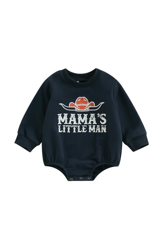 Western Baby Boy Girl Clothes Newborn Long Sleeve Cow Head Print One Piece Bodysuits Infant Cowboy Fall Winter Clothes