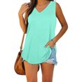 thumbnail image 1 of Liacowi Women Casual Vest Tops V Neck Sleeveless Summer Loose Tank Tops, 1 of 5