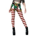 thumbnail image 1 of Liacowi Women Christmas Leggings High Waist Trousers Santa Claus Print Skinny Pants Holiday Costume Leggings, 1 of 6