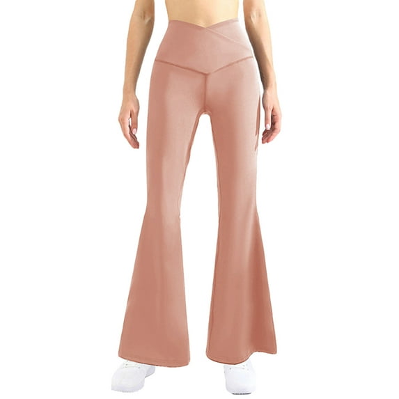 Liacowi Women Flare Yoga Pant High Waist Stretchy Bootcut Flared Leggings Gym Workout Pant Bell Bottom Trouser