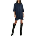 thumbnail image 1 of Liacowi Women Juniors 2 Piece Outfits Solid Color 3/4 Sleeve Tops Casual Elastic Skinny Shorts Loose Streetwear Summer Clothes, 1 of 6