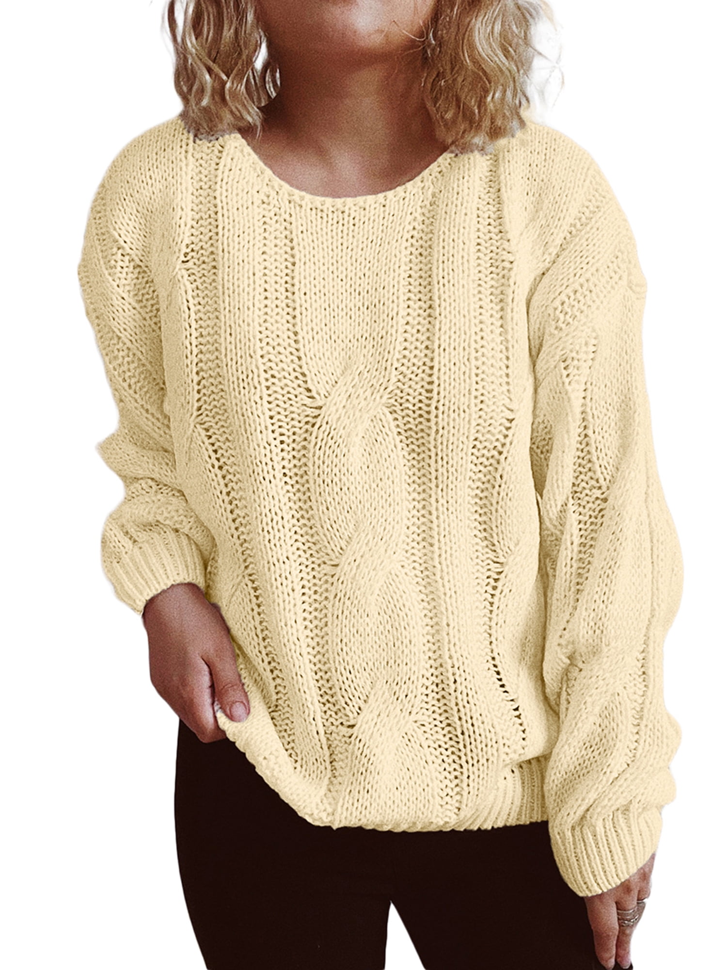 Cream cable jumper womens shop