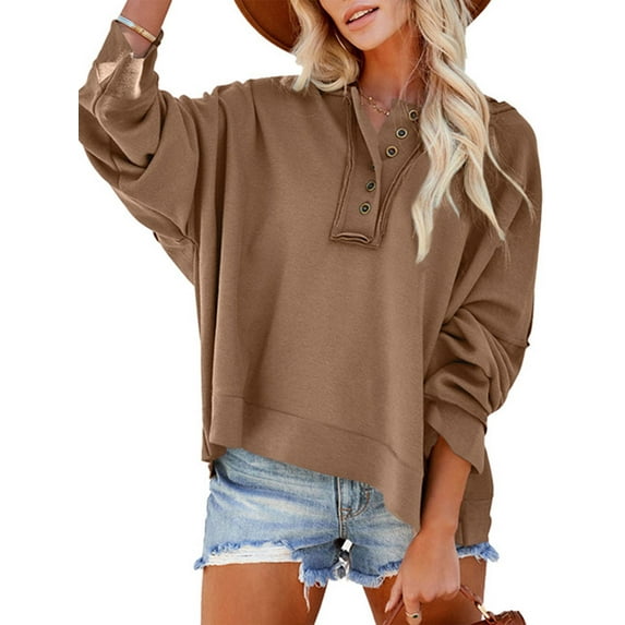 Liacowi Women Juniors Oversized Hooded Sweatshirt Solid Color Long Sleeve Pullover Tops Casual Streetwear for Teen