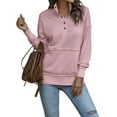 thumbnail image 1 of Liacowi Women Juniors Sweatshirt Stand Collar Long Sleeve Pullover Tops with Pockets Casual Streetwear for Teen, 1 of 7