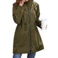 thumbnail image 1 of Liacowi Women Light Rain Jacket Waterproof Active Outdoor Trench Raincoat with Hood Ladies Lightweight Windproof Windbreaker, 1 of 7