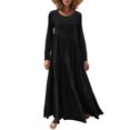 thumbnail image 1 of Liacowi Women Loose Long Dress Long Sleeve Swing Dress Spring Autumn Beach Dress, 1 of 5