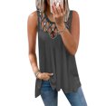 thumbnail image 1 of Liacowi Women Rhinestone Tank Tops, Adults Sleeveless Solid Color Round Neck Cutout Pullover, 1 of 9