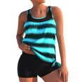 thumbnail image 1 of Liacowi Women Swimsuits 2 Piece Tankini Set Print Sleeveless Padded Tank Tops Tops + Shorts Summer Swimwear Bathing Suit Beachwear, 1 of 2