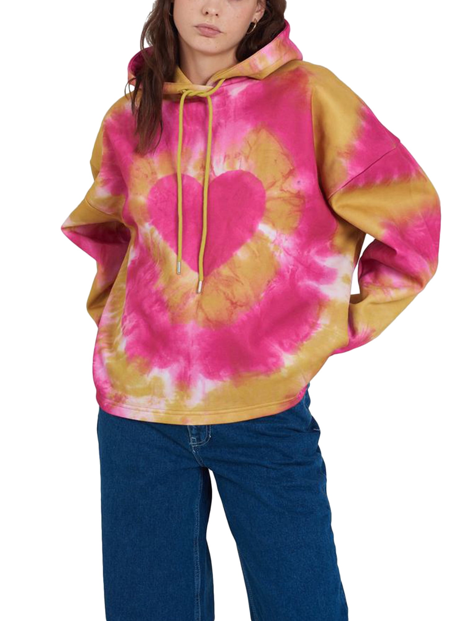 Women’s Tie Dye Long Sleeve Crew Neck Sweatshirt