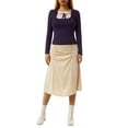 thumbnail image 1 of Liacowi Women’s Casual Long Sleeve T-shirt Fashion Floral Stitching U-neck Pullover Fake-Two Tops, 1 of 9