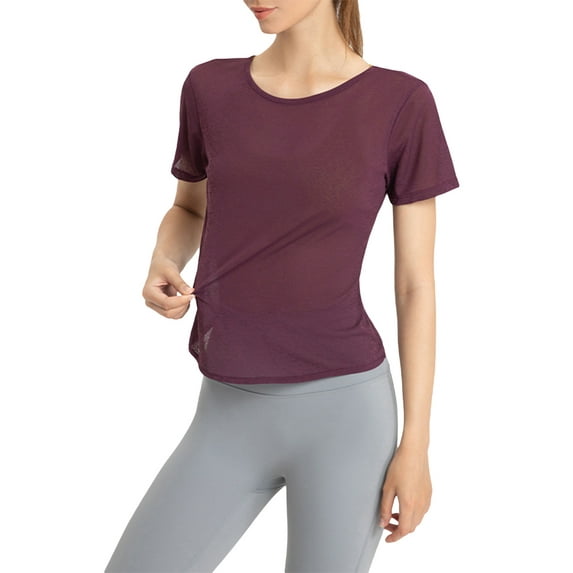 Liacowi Yoga Shirt for Women Gym T Shirt Quick Dry Sports Tees Gym Fitness Tops Backless Sports Top Yoga Vest