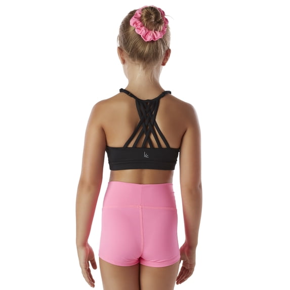 Liakada Girls Argyle Supportive Sports Bra with Scoop Neckline
