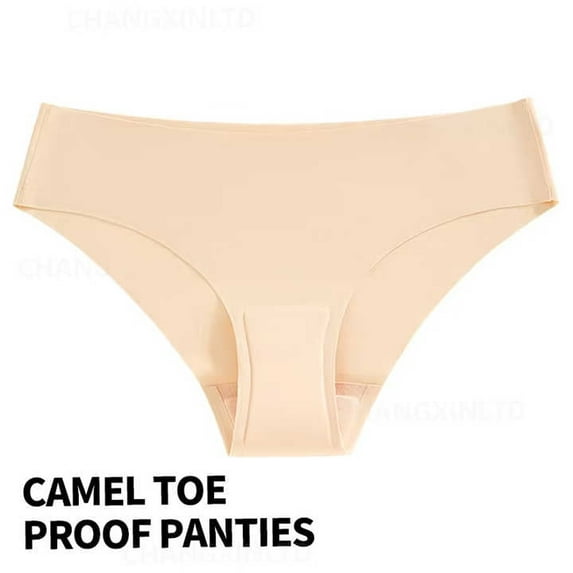 Aooho Camel Toe Concealer Thong Camel Toe Cover Proof 2-Pack, Beige, Free Size