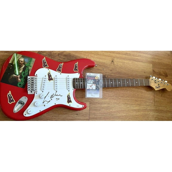 Liam Neeson autographed Star Wars Qui-Gon Jinn Fender Bullet electric guitar JSA