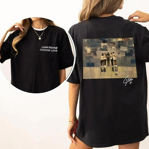 Liam Payne Choose Love T-Shirt, Liam Payne Legacy Shirt, 1D Liam Payne,Black color,size M