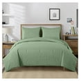 thumbnail image 1 of Liam Sage Green King Size Bed in a Bag Comforter Set - 7 Pieces Coin Pattern Lightweight Comforter with Bed Sheets, Pillowcases & Shams Bedding Set for All Seasons, 1 of 2