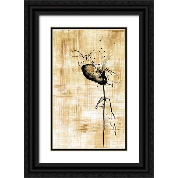 Liama, Lily 12x18 Black Ornate Wood Framed with Double Matting Museum Art Print Titled - Gilded Beauty III