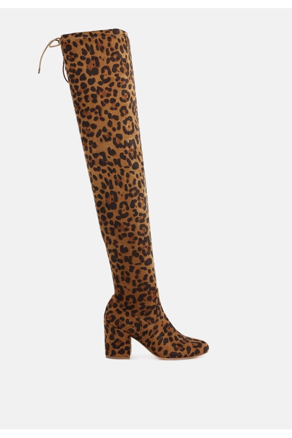 Liama Minimal Drawstring Detail Knee-High Boots