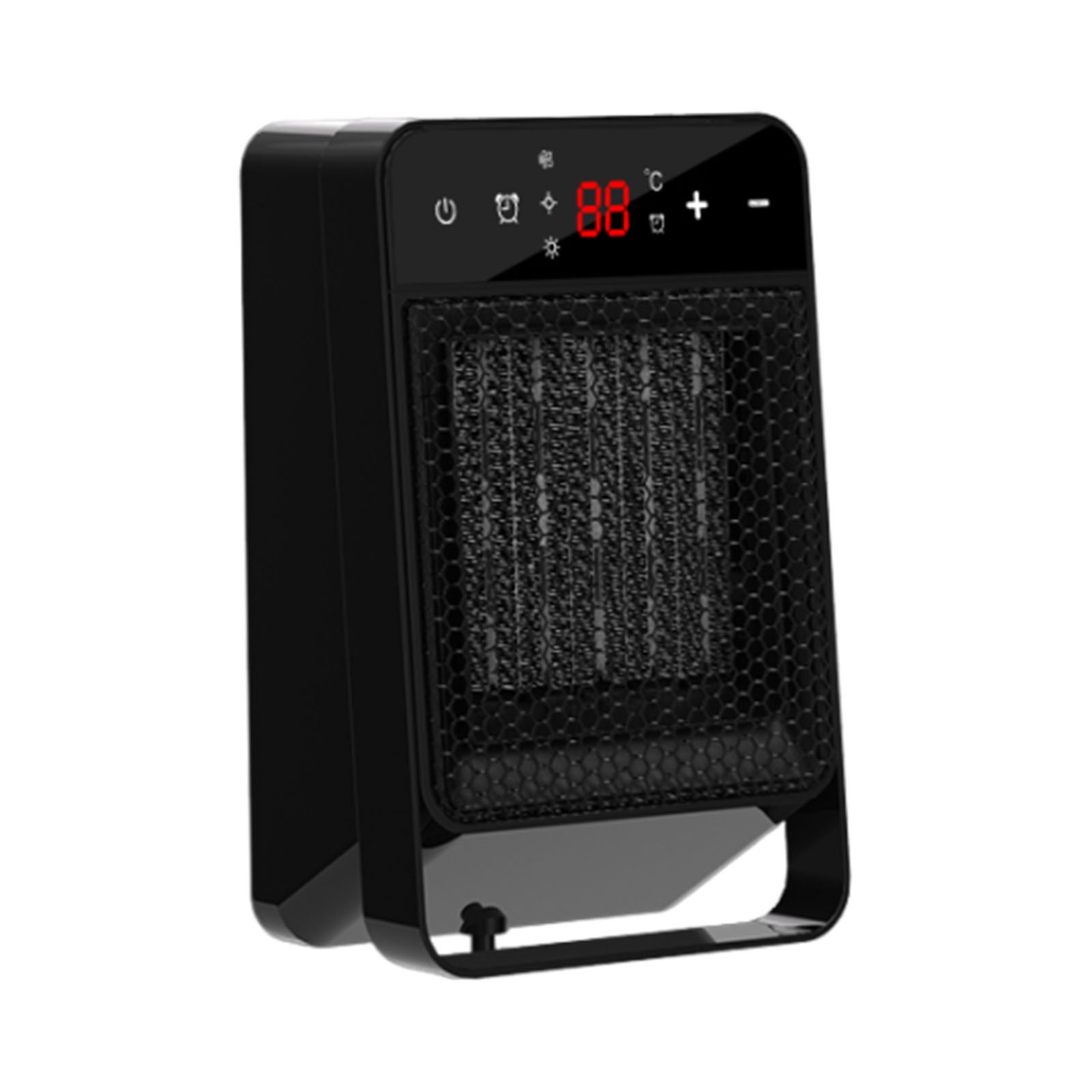 Liamobondopolis 1800W Wall Outlet Space Heater With Remote LED Display Small Plug In Electric Heater With Adjustable Thermostat And Timer For Rv And Home Office Living Room Bedroom Bathroom Indoor