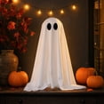 thumbnail image 1 of Liamobondopolis 2Pcs Light Up Standing Ghost Decor, Simple Solid Fabric Ghost Figurine for Halloween Tabletop Mantel Indoor Holiday Decor, 18.9 Inches, 1 of 5