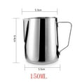 thumbnail image 1 of 5.3oz Well Stainless Steel Milk Coffee Frothing Art Jug Pitcher Mug Cup Barista Beginner & Master Essentals, 1 of 2