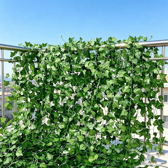 Liamobondopolis 6.9Ft 12 Pack Artificial Lvy Leaf Garland for Room Decor Fake Vines Aesthetic Artificial Green Leaves for Bedroom Wedding Party Garden Wall Room Decor